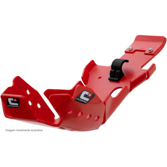 CROSSPRO ENGINE GUARD AND SWINGARM LINK (PRO-LINK) MADE OF PLASTIC DTC HARD ENDURO FITS: BETA 250 / 300 RR '20-'23 RED