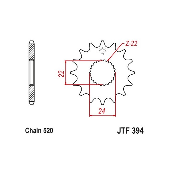 Aprilia 125 front drive sprocket