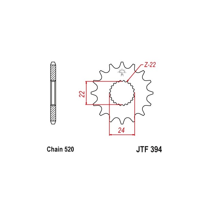 Aprilia 125 front drive sprocket