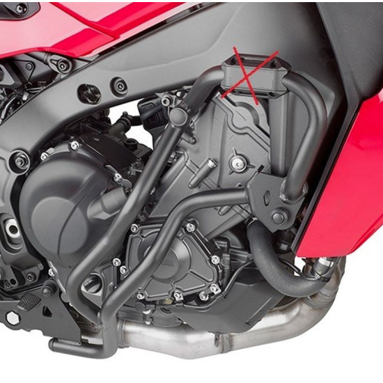 KAPPA VARIKLIO APSAUGOS YAMAHA TRACER 9 '21-'24, TRACER 9GT '21-'24, TRACER 9GT+ '21-'24 JUODOS - PAKEIČIA KN2159