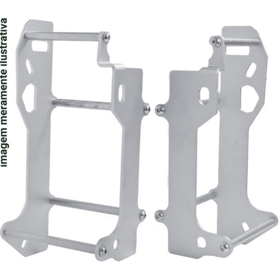 CROSSPRO SALE ALUMINUM RADIATOR GUARDS LIGHT ICE POLISH TM MODEL EN/MX 250, EN/MX 300 '19 COLOR SILVER