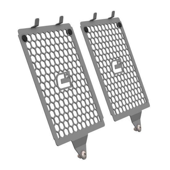CROSSPRO SALE FRONT RADIATOR GUARDS BMW R 1300 GS, R 1300 GS TRIPLE BLACK, R 1300 GS TROPHY '23-'24 SILVER (STAINLESS ST
