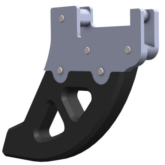 CROSSPRO NEW DTC PLASTIC ALUMINUM REAR BRAKE DISC GUARD FITS: HUSQVARNA TE / FE 150 / 501 '22-'24, GASGAS MC / EC / EX /