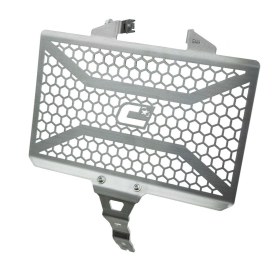 CROSSPRO NEW FRONT RADIATOR COVER HONDA NC 750 X '16- SILVER (STAINLESS STEEL)