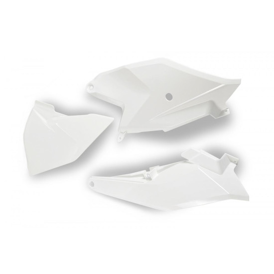 UFO REAR SIDE PANELS GAS GAS MC 85 '21-'23, WITH AIR FILTER COVER WHITE - SALE - REPLACED BY KT04086042