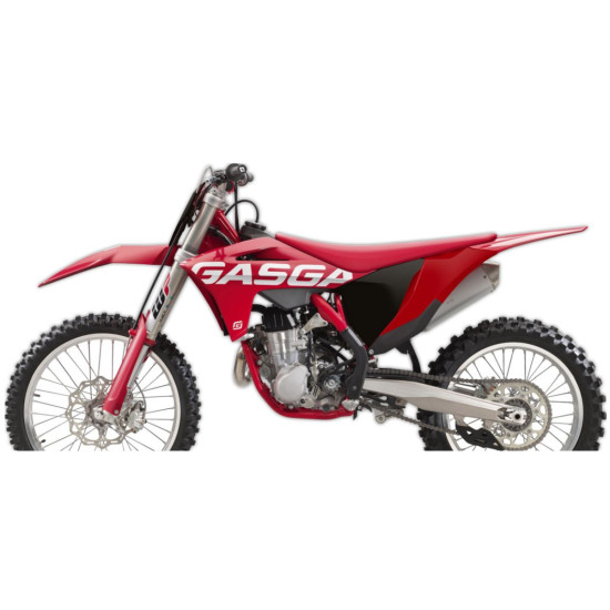 UFO REAR SIDE PANELS GAS GAS MC / MC-F / EX / EX-F / EC / EC-F '21-'23, WITH FILTER COVER AND VENTILATION HOLES, RED