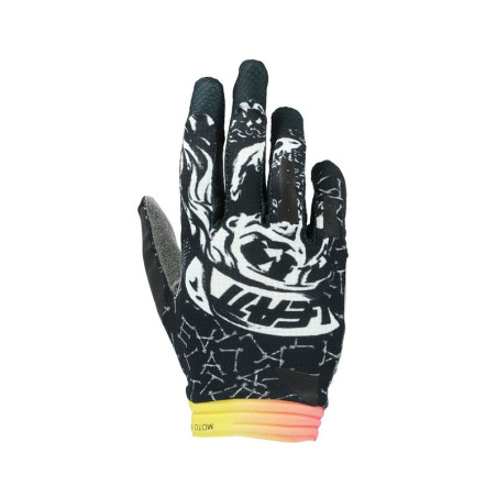 LEATT (2021) pirštinės MOTO 1,5 GRIPR GLOVE BLACK BONES spalva juoda/balta dydis S