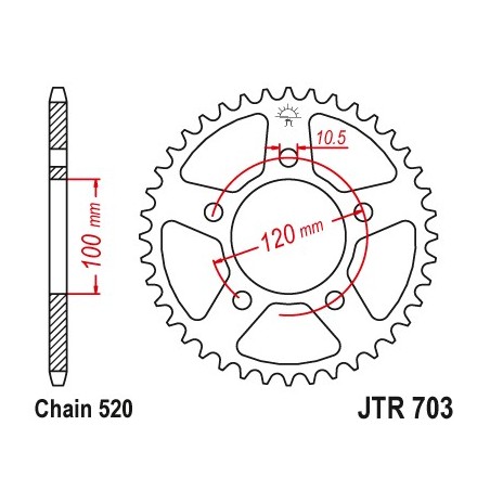 About the RS 125 (from 2006) rear drive star
