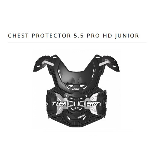 LEATT (2022/2023) chest protector CHEST PROTECTOR 5.5 PRO HD JUNIOR (children) color black/white