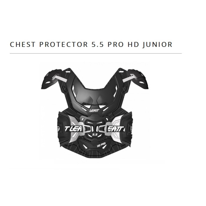 LEATT (2022/2023) chest protector CHEST PROTECTOR 5.5 PRO HD JUNIOR (children) color black/white
