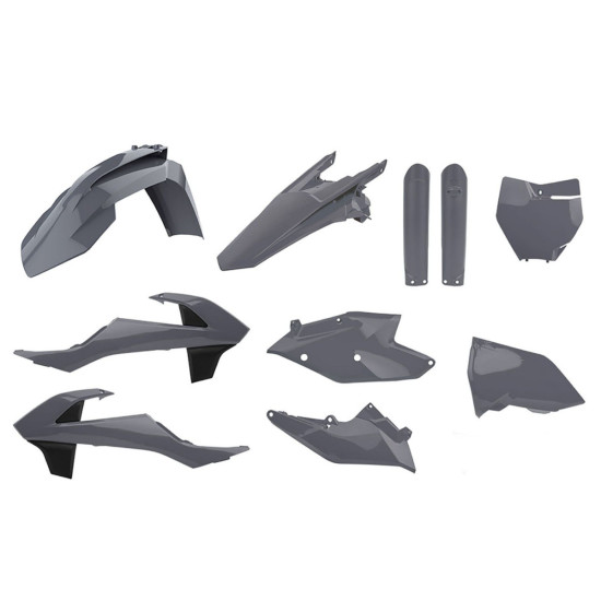 POLISPORT PLASTIKINIS RINKINYS (PILNAS RINKINYS) KTM SX / SX-F '16-'18 ĮSKAITANT PRIEKINĘ PLOKŠTELĘ (8664900007) IR AMOR