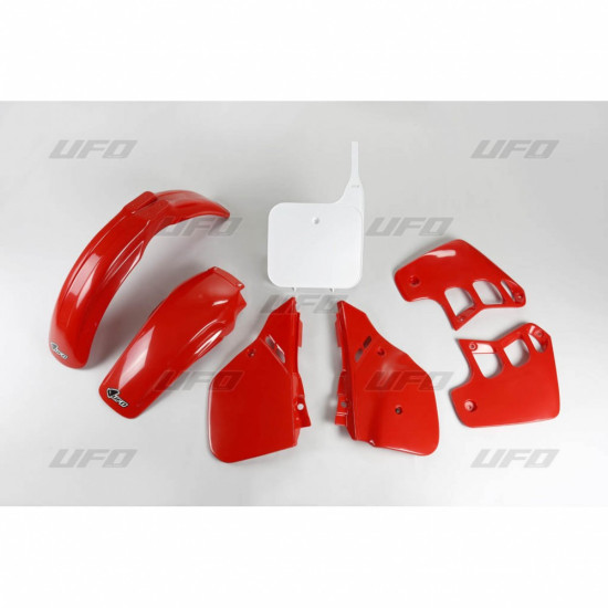 UFO PLASTIKINIŲ DALIŲ RINKINYS HONDA CR 125 '89-'90 OEM SPALVA (RAUDONA/BALTA) (HO098E999)