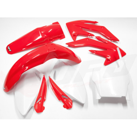 UFO PLASTIKINIŲ DALIŲ RINKINYS HONDA CRF 250R '06-'07 OEM SPALVA (RAUDONA/BALTA) (HO105E999)
