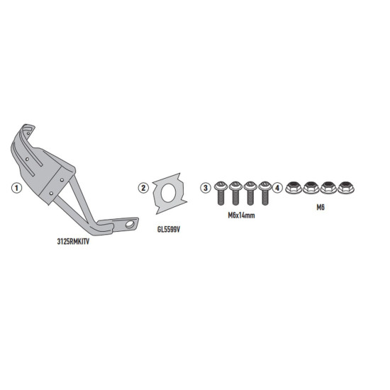 KAPPA FENDER MOUNT KRM02 SUZUKI V-STROM 800DE / SE '23-'25, GSX 8S '23-'25