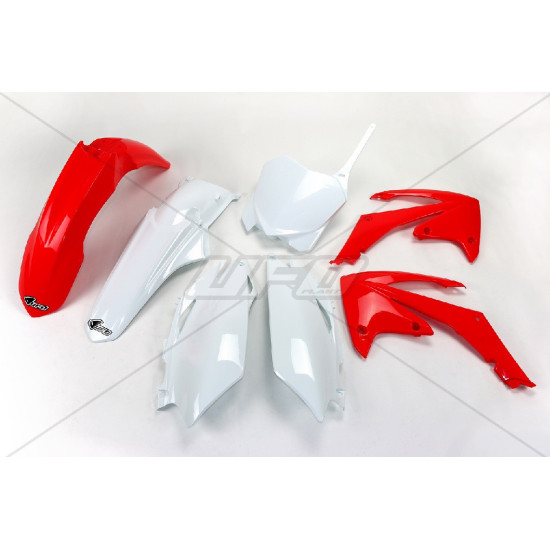 UFO PLASTIKINIŲ DALIŲ RINKINYS HONDA CRF 250R '11-'13, CRF 450R '11-'12, ORIGINALI SPALVA (RAUDONA/BALTA) (HO115E999)