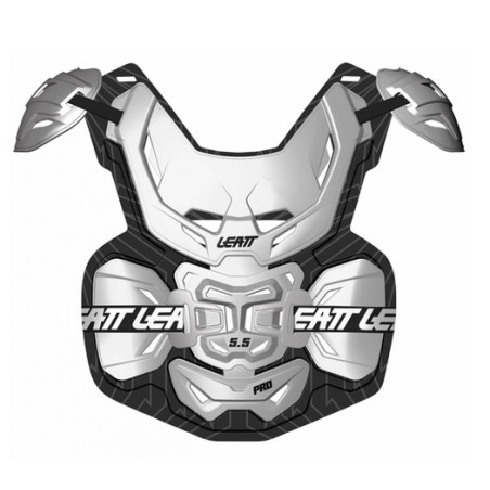 LEATT (2022/2023) krūtinės apsauga CHEST PROTECTOR 5,5 PRO JUNIOR (vaikų) spalva balta/juoda