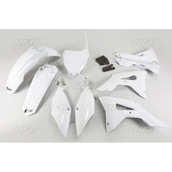 UFO PLASTIC SET HONDA CRF 250R '18-'21, CRF 450R '17-'20 WITH AIR FILTER COVERS WHITE (HO123E041)