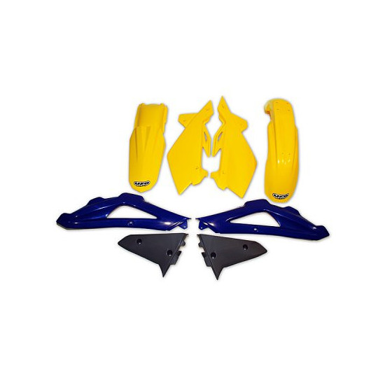 UFO PLASTIKINIŲ DALIŲ RINKINYS HUSQVARNA TC 125/250 '05-07 OEM SPALVA (GELTONA/MĖLYNA/GRAFITAS) (HU602E999)