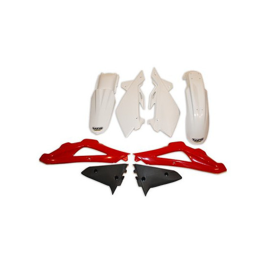 UFO PLASTIC SET HUSQVARNA TC 4T '06 OEM COLOR (WHITE / RED / GRAPHITE) (HU604E999)