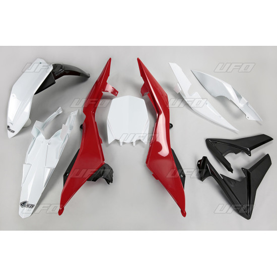 UFO PLASTIC SET HUSQVARNA TC 499 4T '11-'13 OEM COLOR (WHITE / RED / BLACK) (HU612E999)