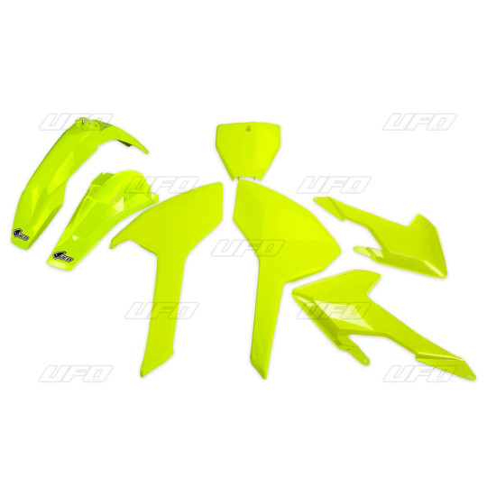 UFO PLASTIC SET HUSQVARNA TC / FC 125 / 250 / 300 / 350 / 450 '16-'18 (EXCEPT TC 250 '16) COLOR FLUO YELLOW (HU616DFLU)