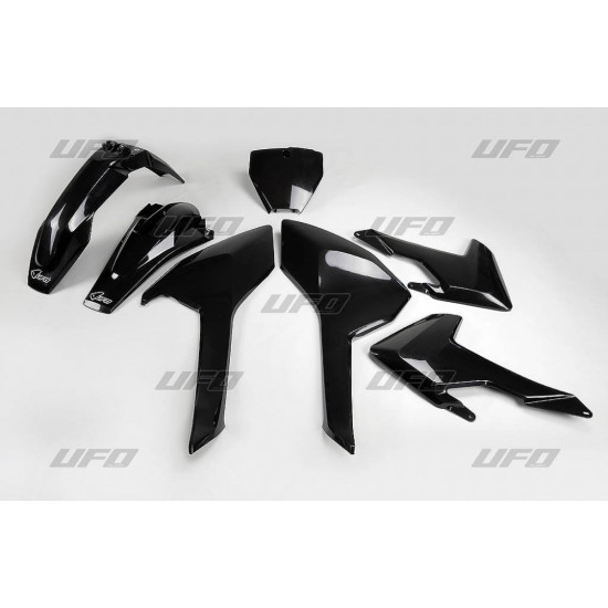 UFO PLASTIKINIS RINKINYS HUSQVARNA TC / FC 125 / 250 / 300 / 350 / 450 '16-'18 (IŠSKYRUS TC 250 '16) JUODAS (HU616E001)