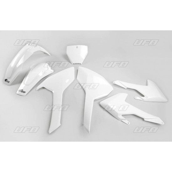 UFO PLASTIC SET HUSQVARNA TC / FC 125 / 250 / 300 / 350 / 450 '16-'18 (EXCEPT TC 250 '16) OEM COLOR '17 (WHITE) (HU616E0