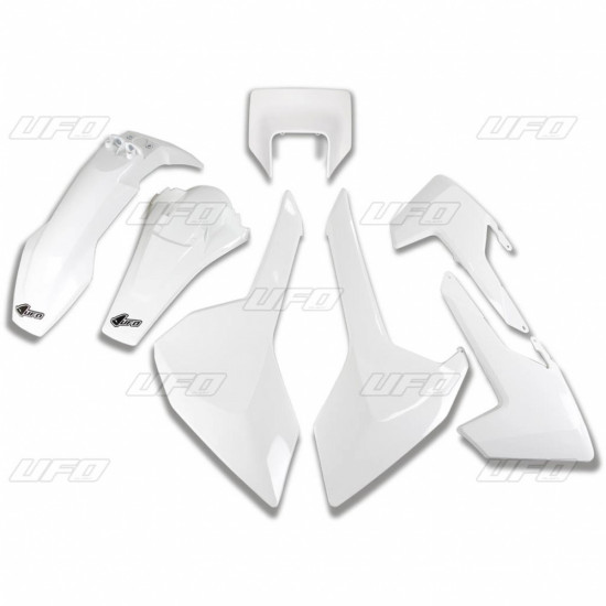 UFO PLASTIC SET HUSQVARNA TX / TE / FE '17-'19 WITH LAMP COVER WHITE (HU621E041)