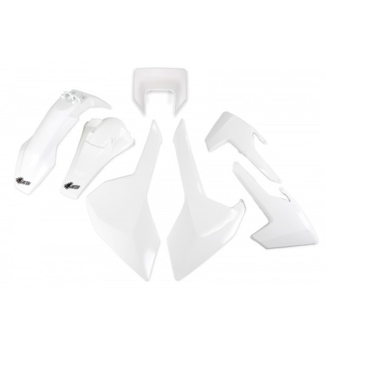 UFO PLASTIC SET HUSQVARNA TX / TE / FE '17-'19 WITH LAMP COVER OEM COLOR (WHITE) (HU621E999W)