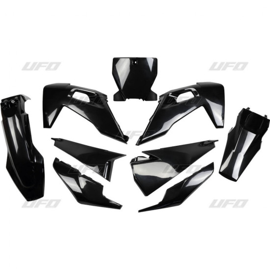 UFO PLASTIKINIS RINKINYS HUSQVARNA TC 125 / 250 '19-'22, FC 250 / 350 / 450 '19-'22 JUODAS (HU622E001)