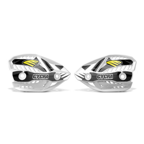 CYCRA REPLACEMENT PLASTIC HANDBARS COVERS PROBEND CRM ULTRA WHITE (SCREWS INCLUDED)