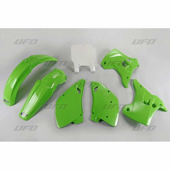 UFO PLASTIC SET KAWASAKI KX 125/250 '93 OEM COLOR (GREEN/WHITE) (KA194E999)