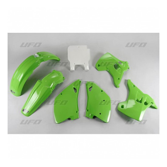 UFO PLASTIC SET KAWASAKI KX 125/250 '92 OEM COLOR (GREEN/WHITE) (KA195E999)