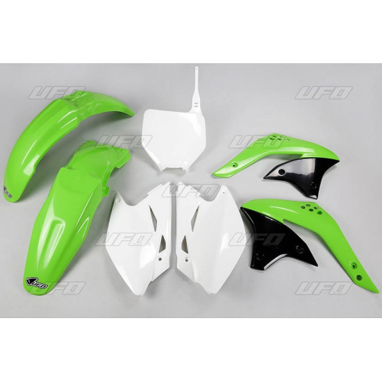 UFO PLASTIKINIŲ DALIŲ RINKINYS KAWASAKI KXF 450 '06-'08, ORIGINALI SPALVA (ŽALIA/BALTA) (KA209E999)