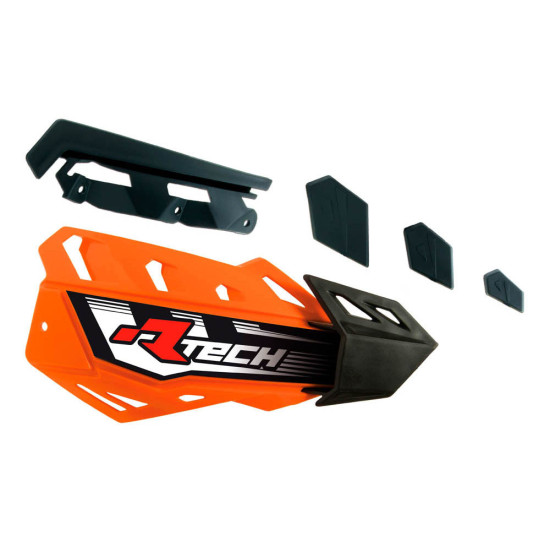 RACETECH (RTECH) REPLACEMENT PLASTICS FOR FLX / ALU / ATV HAND GUARDS, ORANGE