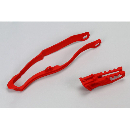 UFO CHAIN GUIDE SET (HO04663070) + GUIDE (HO04662070) HONDA CRF 250 R '14-'17, CRF 450 R '13-'16 RED