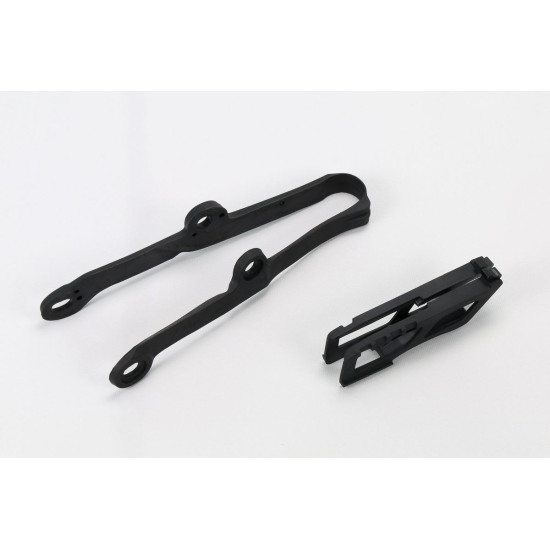 UFO SLIDE SET + CHAIN GUIDE KAWASAKI KXF 250 '09-16, KXF 450 '09-15, BLACK COLOR