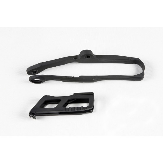 UFO SLIDE SET + CHAIN GUIDE KAWASAKI KXF 250 '17-20, KXF 450 '16-18, BLACK COLOR