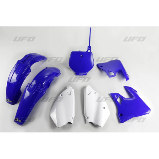 UFO PLASTIC SET YAMAHA YZ 125 '96-'99, YZ 250 '96-'99 BLUE / WHITE '98-'99 (YA294E999)