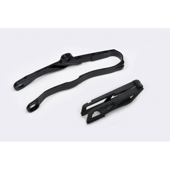 UFO SLIDE SET + CHAIN GUIDE KAWASAKI KXF 250 '21-'25, KXF 450 '19-'25 BLACK COLOR