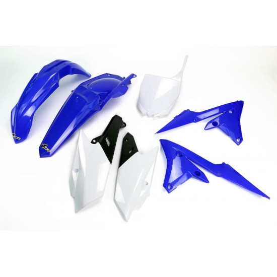 UFO PLASTIC SET YAMAHA YZF 250 '14-'18, YZF 450 '14-'17 OEM COLOR '18 (BLUE / WHITE / BLACK) (YA318E999K)