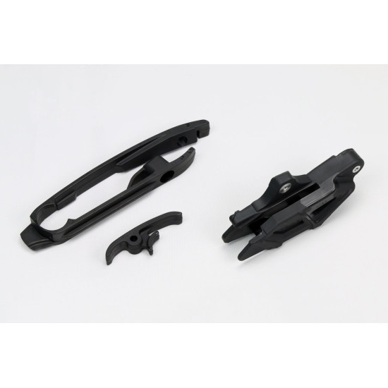 UFO SET SLIDE (SMALL AND LARGE) + CHAIN GUIDE KTM SX 125 / 150 / 250, SX-F 250 / 350 / 450 '11-15, SX 250 '16, COLOR BLA