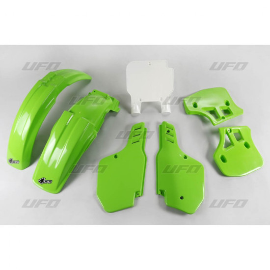 UFO PLASTIC SET KAWASAKI KX 500 '93-'95 OEM COLOR (GREEN/WHITE) (KA187E999)
