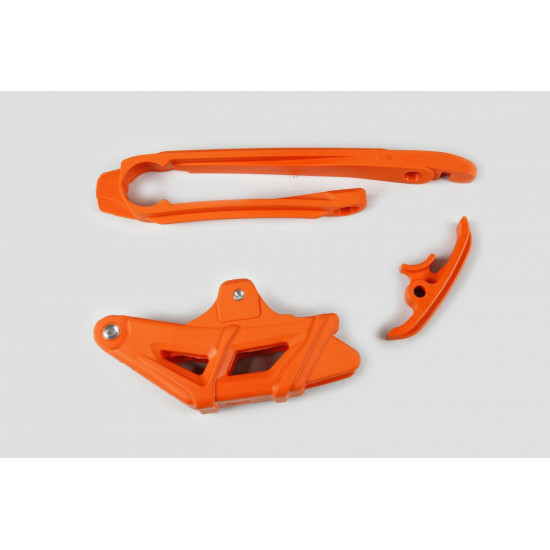 UFO SET SLIDE (SMALL AND LARGE) + CHAIN GUIDE KTM EXC 125 / 200 / 250 / 300 TPI, EXC-F 350 / 450 '12-23, EXC-F 500 '14-2