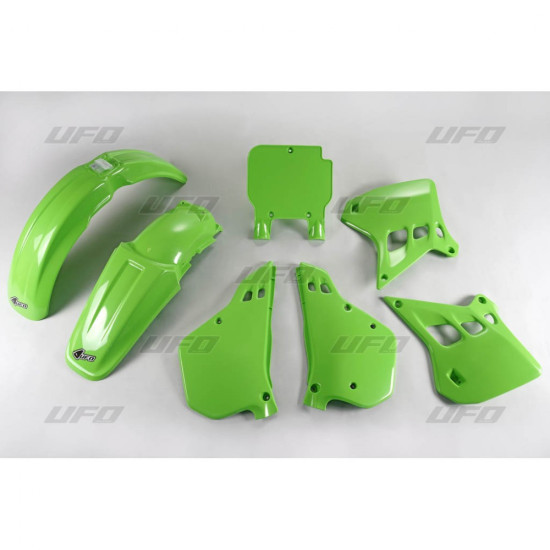 UFO PLASTIKINIŲ DALIŲ RINKINYS KAWASAKI KX 125 '90-'91 OEM SPALVA '91 (ŽALIA) (KA196E999A)