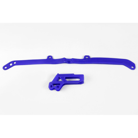 UFO SET SLIDE + CHAIN GUIDE YAMAHA YZ 125 / 250 '15-25, YZF / WRF 250 / 450 '07-08, COLOR BLUE