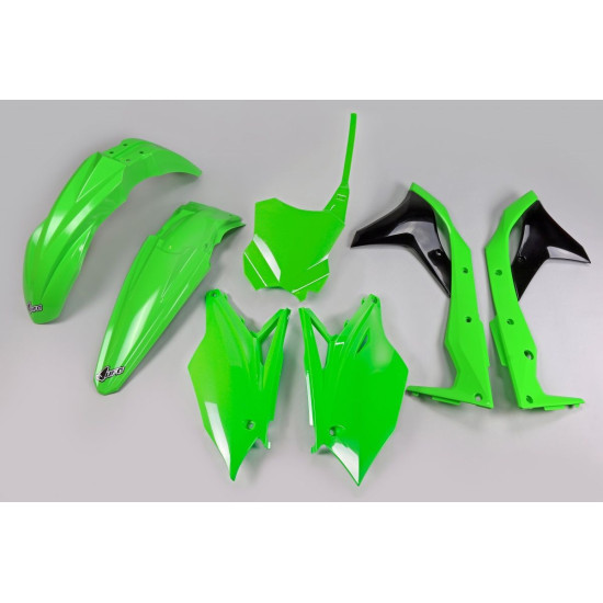 UFO PLASTIC SET KAWASAKI KXF 250 '18-'20 OEM COLOR '20 (GREEN/BLACK) (KA225E999K)