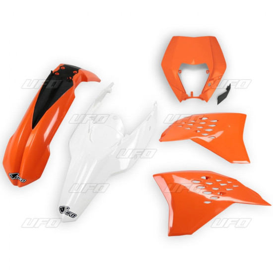UFO KTM EXC / EXC-F '11 PLASTIC SET OEM COLOR '11 (ORANGE / WHITE) (KT520E999W)