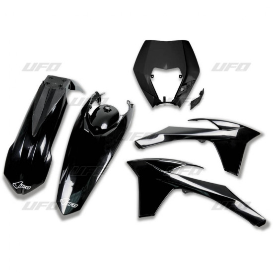 UFO PLASTIKINIS RINKINYS KTM EXC / EXC-F '12-'13 JUODAS (KT521E001)