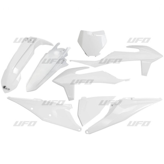 UFO PLASTIKINIS RINKINYS KTM SX 125 / 150 / 250 '19-'22, SXF (SX-F) 250 / 350 / 450 '19-'22, SPALVA BALTA 2020 (KT522E04
